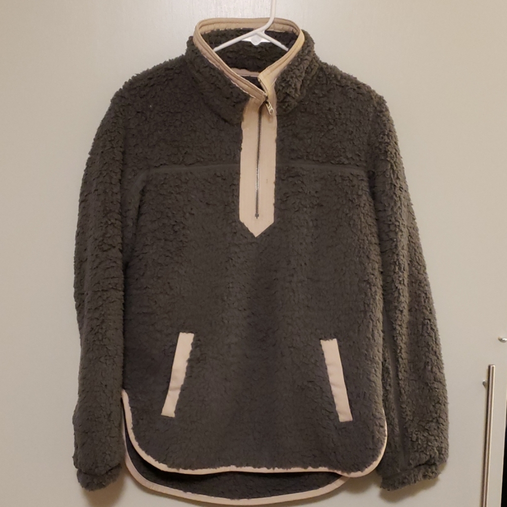 Abercrombie & Fitch Sherpa 1/4 Zip Fleece Sz. M